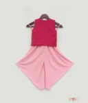 fayon-kids-pink-silk-dhoti-set-with-embroidery-jacket-for-girls-36895495028992