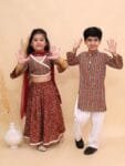 imgi_3_ethnic-set-rust-kalamkari-girls-lehenga-set-and-boys-kurta-set-2883364