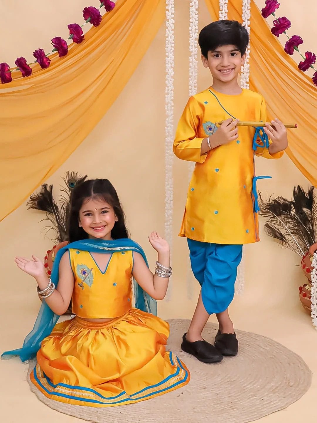 imgi_5_ethnic-set-rang-radha-girls-embroidered-lehenga-set-and-vrindavan-vibe-boys-kurta-set-6701559